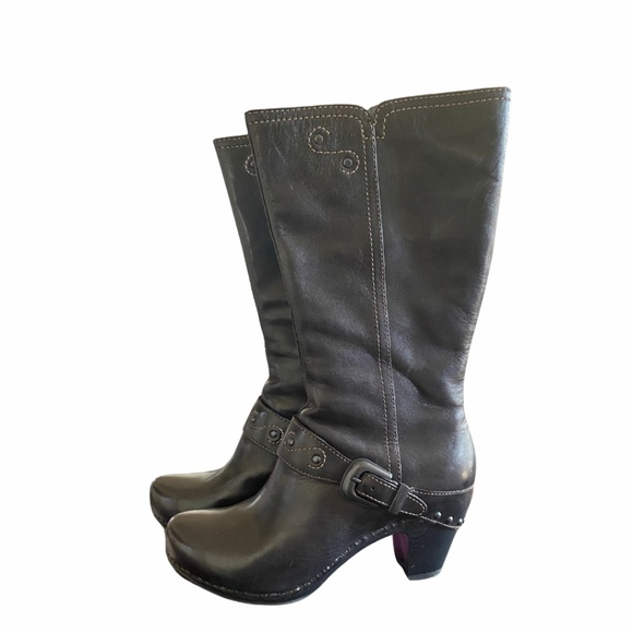 Dansko Rylan Crazy Horse Leather Mid-Calf Boot EU 39 Black - Picture 2 of 10